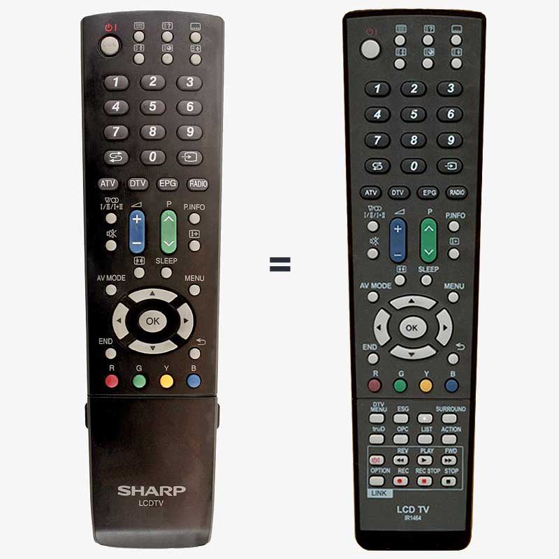 Mando a distancia copia del Sharp AQUOS GA586WJSA.