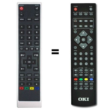 Mando a distancia para TV OKI, control remoto para B22E-LED1i, B24E-LED1,  C40IB-FHTUV, Oki, L24IB-FHTUV, B19E-LED1I, 810300002