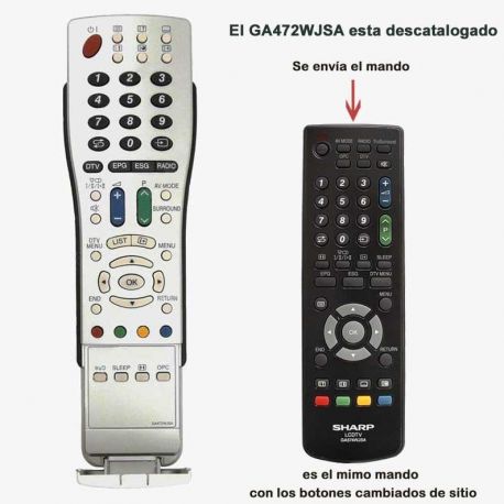  Sharp GB004WJSA - Mando a distancia universal para todos los  televisores Sharp, Smart TV : Electrónica