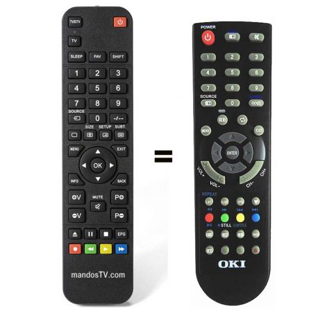 MANDO A DISTANCIA REEMPLAZABLE para TV OKI // Modelo TV: V40A-PHS EUR 21,95  - PicClick FR