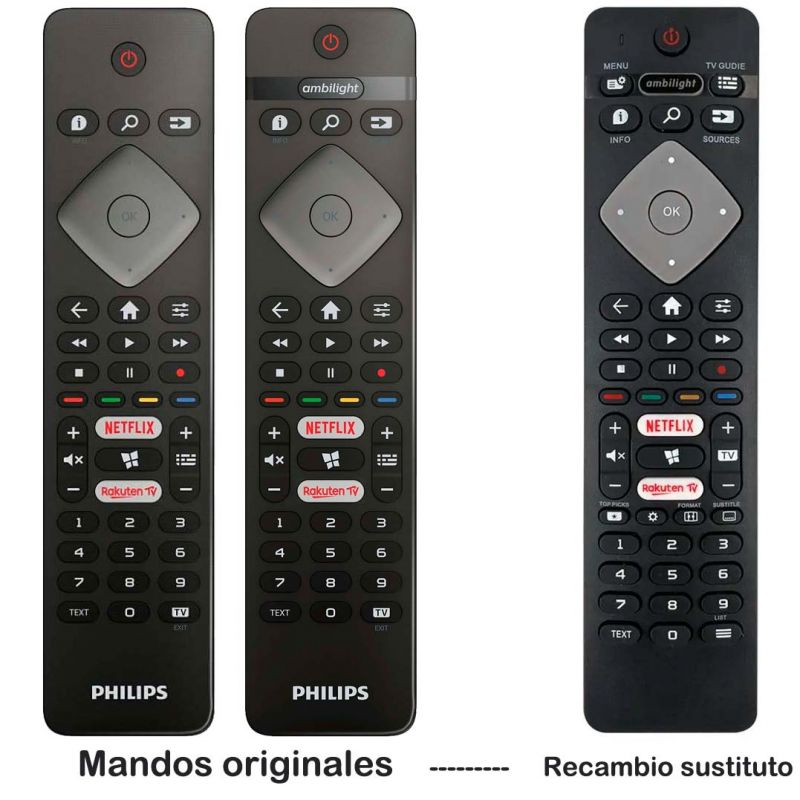 Spark Mando Tv A Distancia Compatible Con Philips S-9rc/6