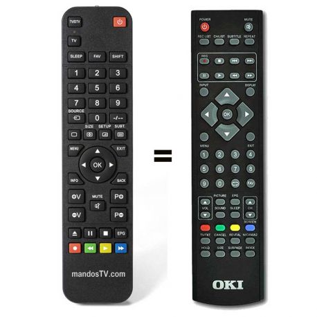 Mando a distancia sustituto para OKI V32N-FHTUV 