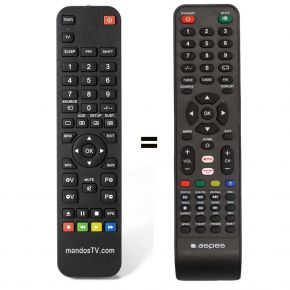 Mando TV Aspes ATV3200SM, ATV4300SM, ATV5000SM, ATV5500SM. 