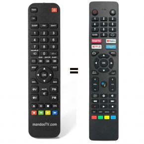 Mando sustituto para JVC RM-C2131, Engel, OK, Infiniton, etc.