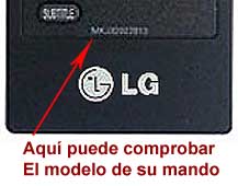 Localizar modelo mando LG MKJ32022835, MKJ32022813 y MKJ39170804