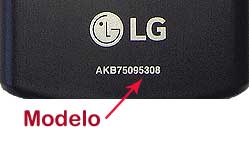 localizar modelo mando Lg