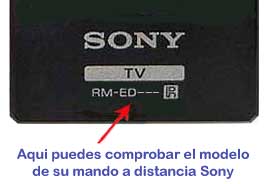 Localizar mando Sony RM-ED013 y RM-ED011 IR